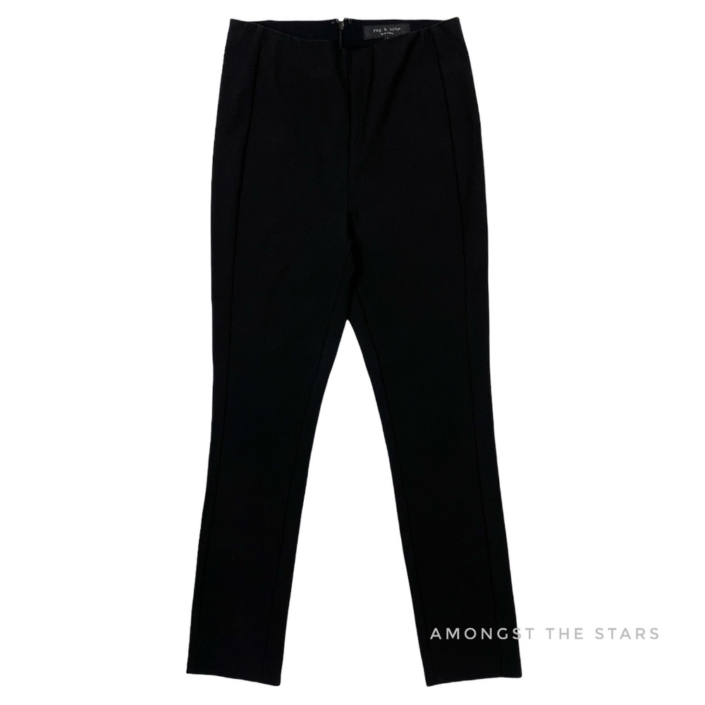 rag & bone Simone Equestrian Stretch Slim Black Ankle Pants - Picture 7 of 11